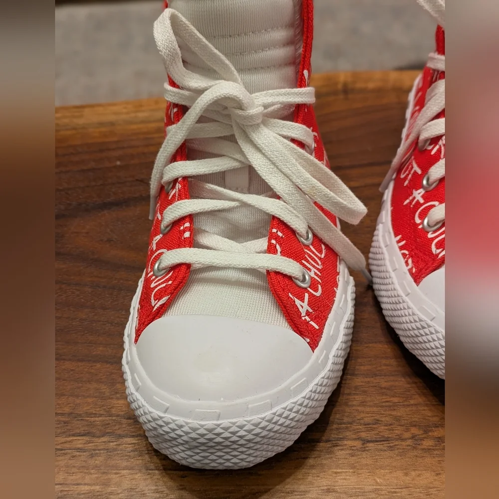 Converse UNT1TL3D Hi Not a Chuck Red white Youth Size 3‎ High Top Streetwear